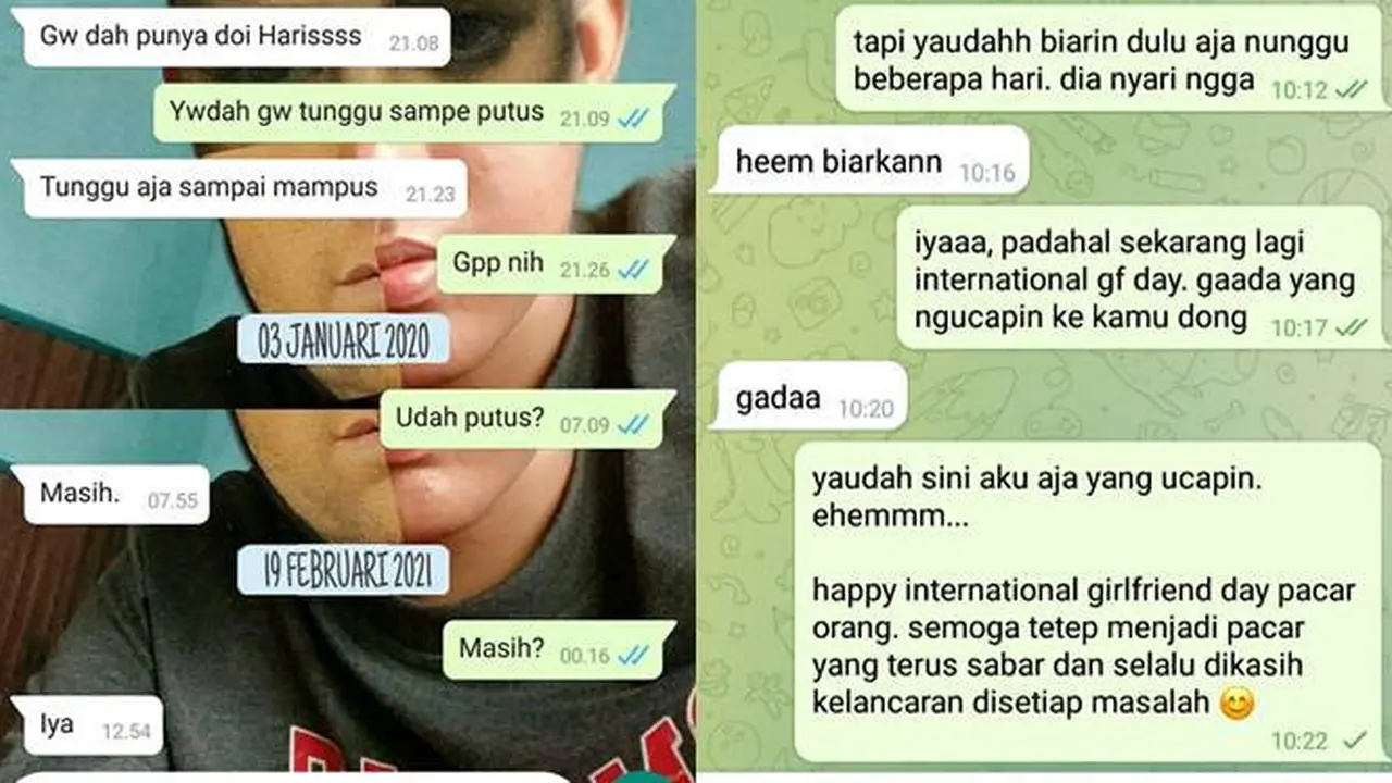 6 Chat Cowok Tunggu Gebetan Putus dari Pacar Ini Bikin Sesak