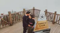 Andien Aisyah saat liburan di Gunung Fansipan, Vietnam (dok.Instagram@andienaisyah/https://www.instagram.com/p/B0ve5EjHgLq/Devita Nur Azizah