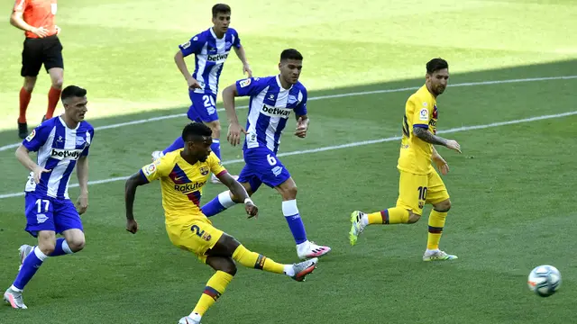 FOTO: Barcelona Pesta Gol ke Gawang Alaves