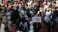Demonstrasi jelang sidang putusan sengketa Pilpres 2019 di MK. (Liputan6.com/Ratu Annisaa Suryasumirat)