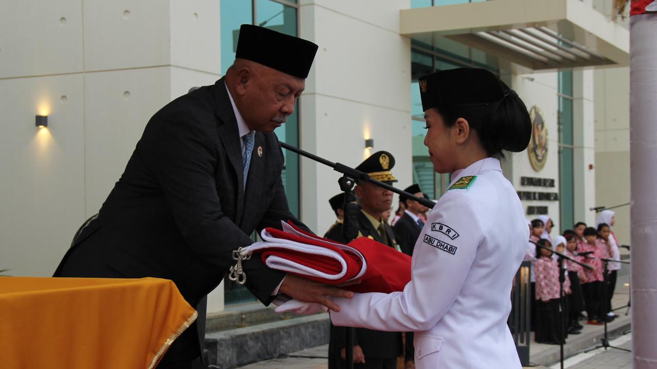 Dubes Husin Bagis Pimpin Upacara HUT ke-80 RI Terakhir di Abu Dhabi Usai 10 Tahun Mengabdi