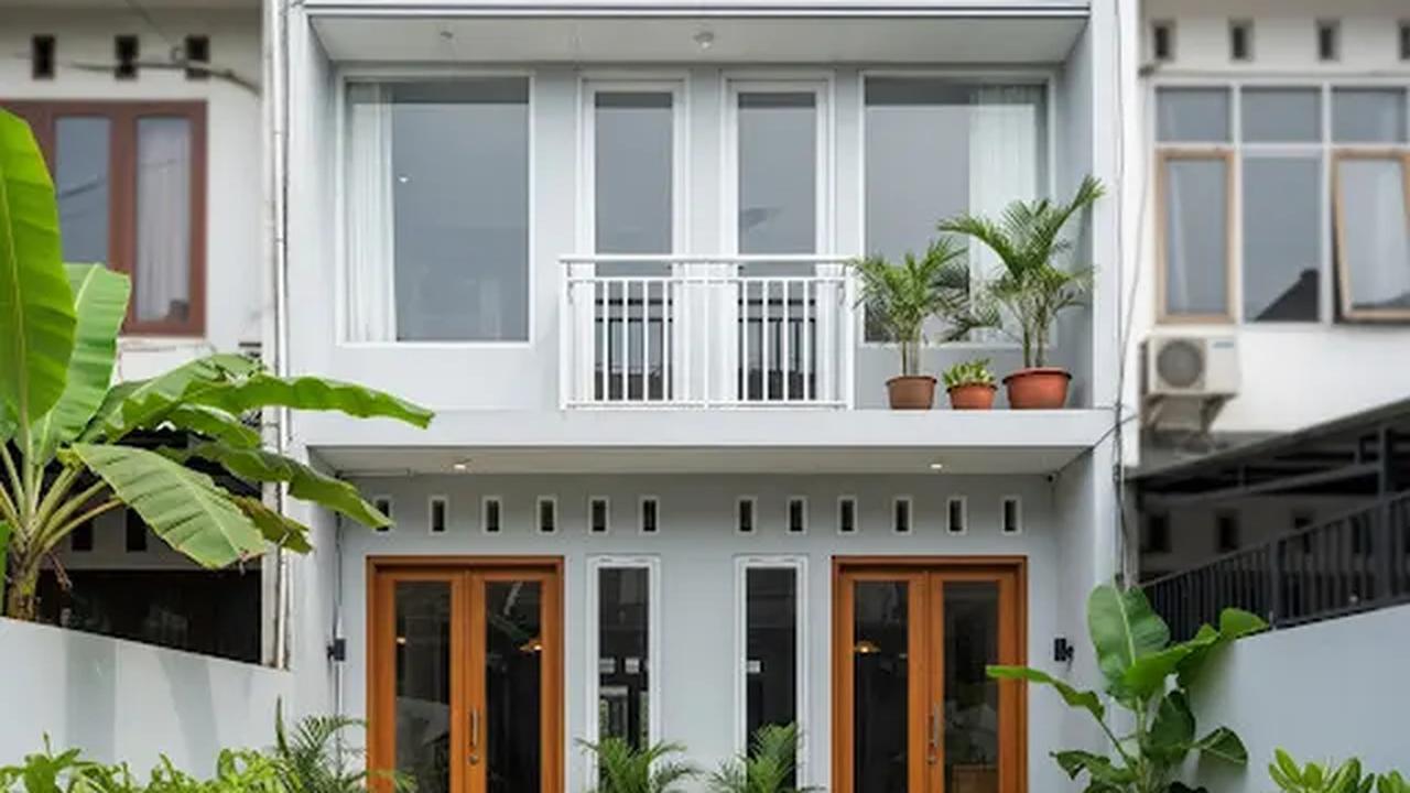 Rumah Desain Simetris/Rumah Sederhana 2 Tingkat Lahan Sempit (gemini.com)