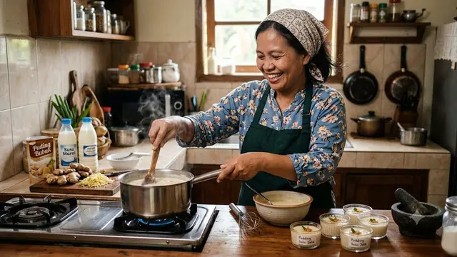 Ilustrasi Resep Ginger Milk Pudding/AI Generated