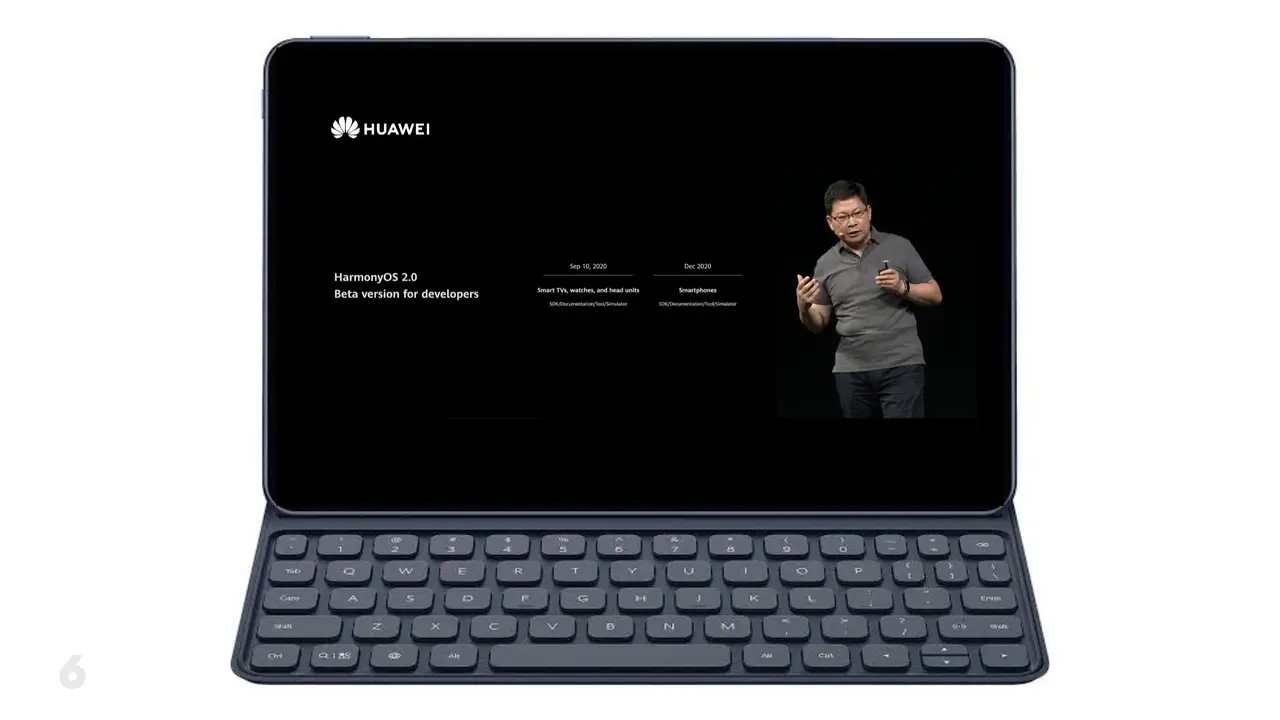Richard Yu - CEO Huawei Consumer Business Group saat menyampaikan keynote di ajang Huawei Developer Conference 2020.