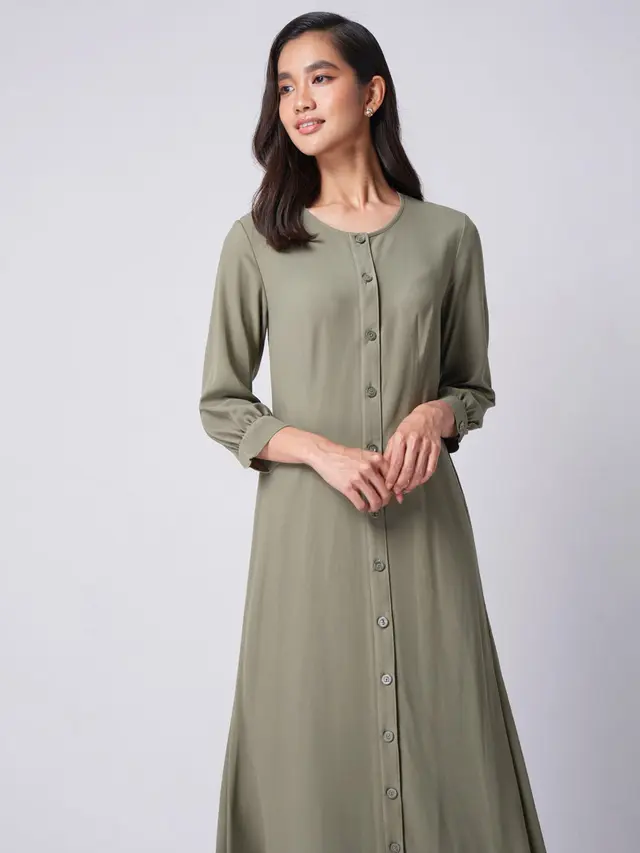 Baju Pesta Maxi Formal Bahan Crepe