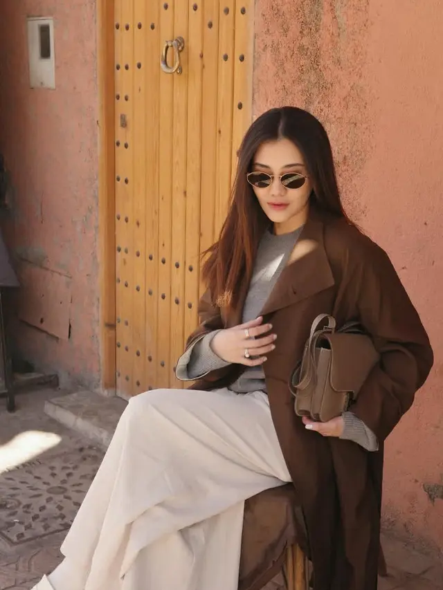 Aaliyah Massaid Berkunjung ke Pasar Tradisional Maroko. [@aaliyah.massaid]