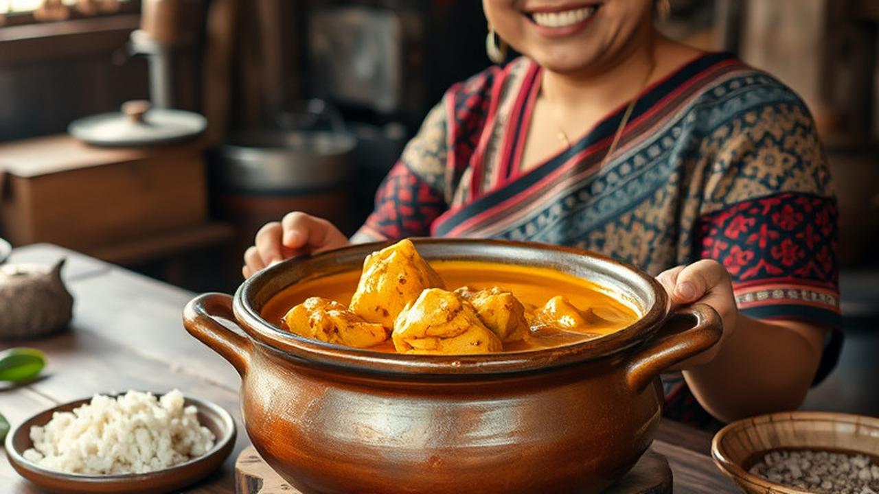 Ilustrasi Gulai Ayam Khas Nusantara