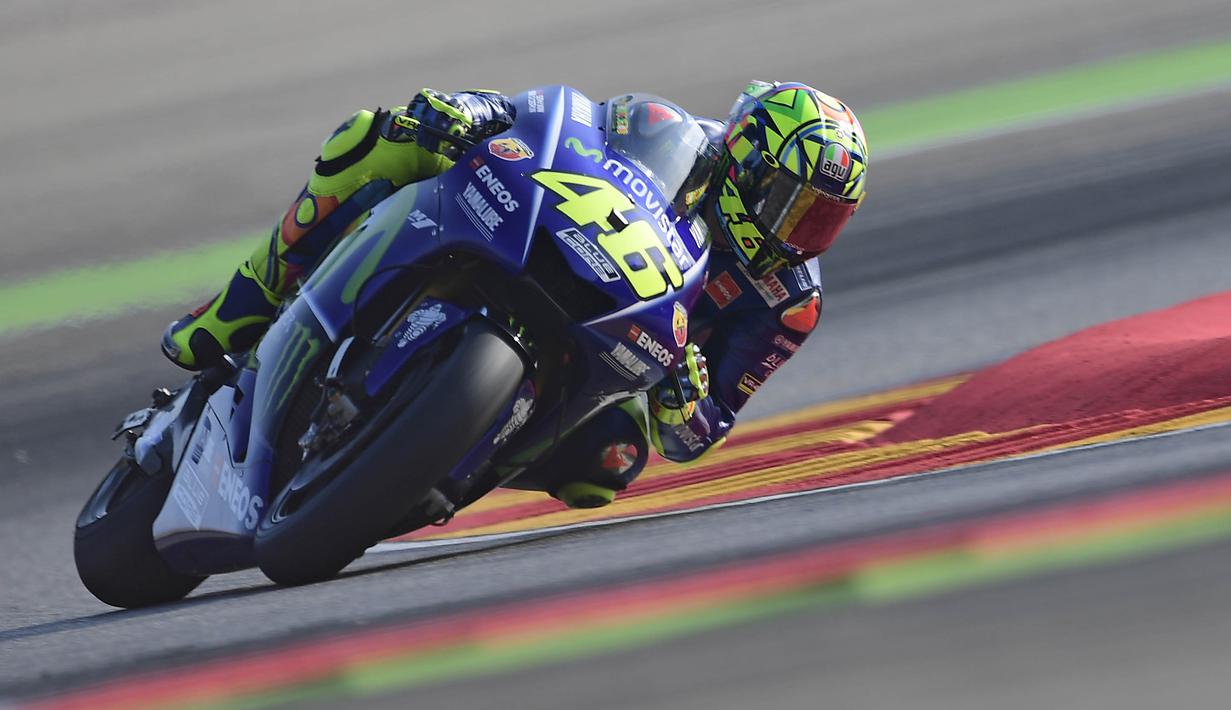 Rossi akan membalap untuk Petronas Yamaha SRT di MotoGP 2021 dan diikat dengan kontrak berdurasi satu tahun. (AFP/Javier Soriano)