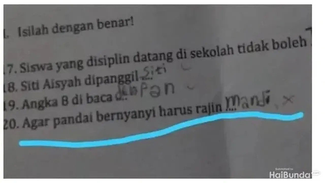 Jawaban Polos Ujian Sekolah