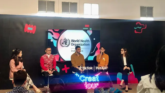 Sesi talkshow peluncuran program kesehatan mental Tiktok bersama WHO di Indonesia 2024