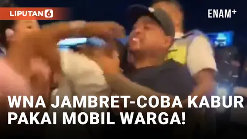 VIDEO: Diduga Menjambret, WNA di Bali Berupaya Kabur Pakai Mobil Warga