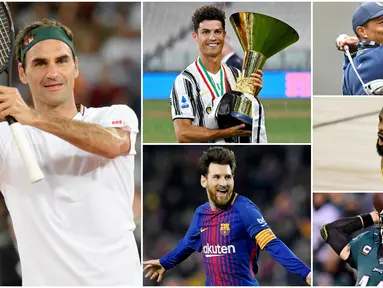 Petenis asal Swiss, Roger Federer, berhasil mengungguli  bintang lapangan hijau, Cristiano Ronaldo dan Lionel Messi, sebagai atlet dengan pendapatan tertinggi tahun 2020. Berikut 10 olahragawan yang masuk dalam jajaran atlet terkaya versi Forbes.