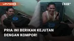 Beredar video kocak viral terkait seorang pria berikan kejutan ulang tahun. Berani beda, pria ini berikan kejutan dengan gunakan kompor gas!