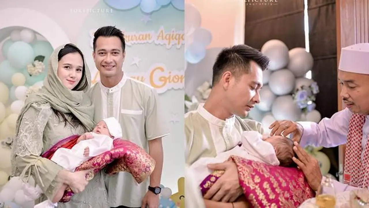 Tampil Kompak, Ini 7 Momen Aqiqah Baby Akshay Anak Ketiga Eza Gionino