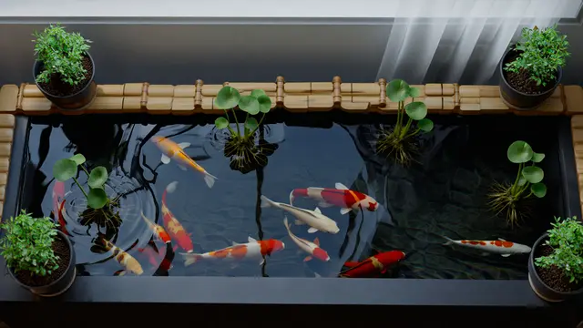 Kolam Ikan Portable yang Estetik di 2025 /Ilustrasi AI