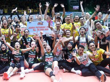 Gresik Phonska Plus Pupuk Indonesia berhasil menjuarai putaran pertama Proliga 2026. (Dok. PBVSI)