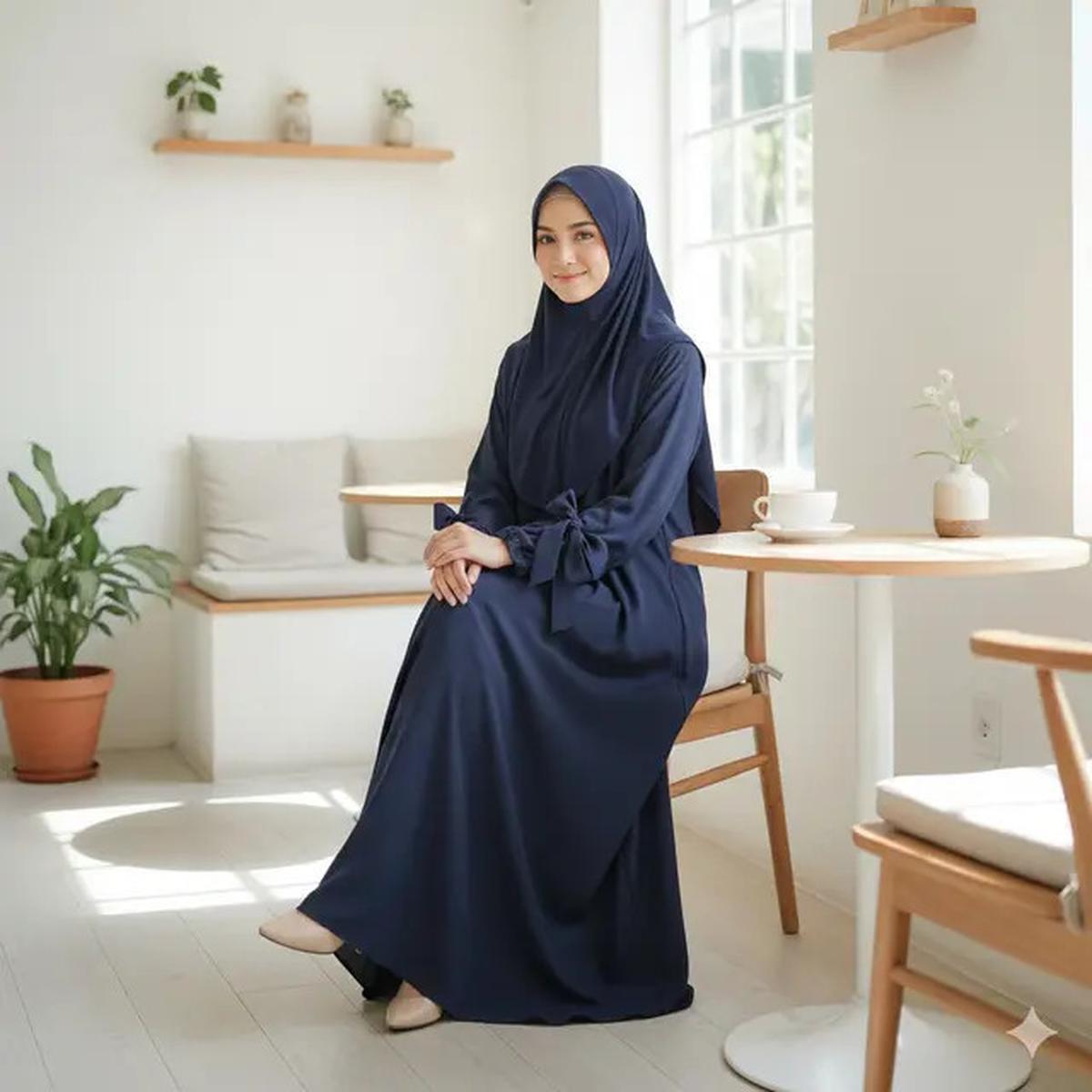 9 Gamis Set Hijab Syar'i Terbaru 2025, Outfit Simple Elegan untuk Harian