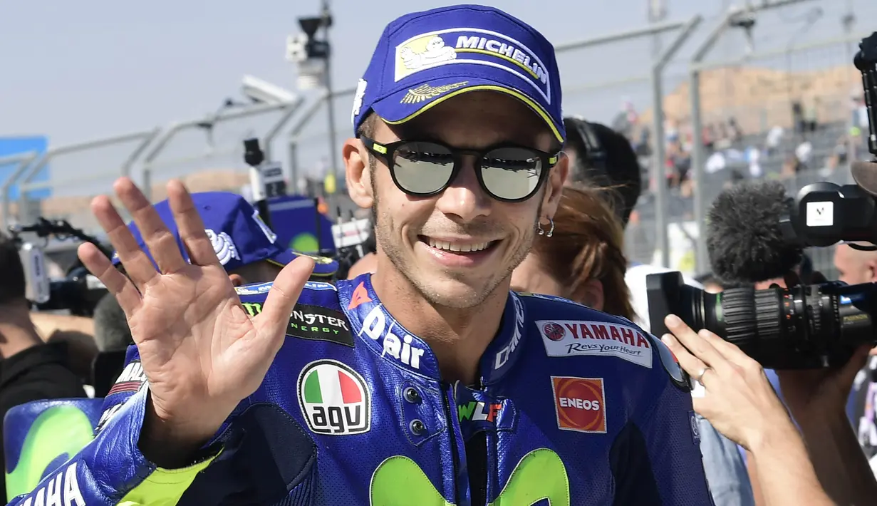 5. Valentino Rossi (Movistar Yamaha) - 168 Poin. (AFP/ Javier Soriano)