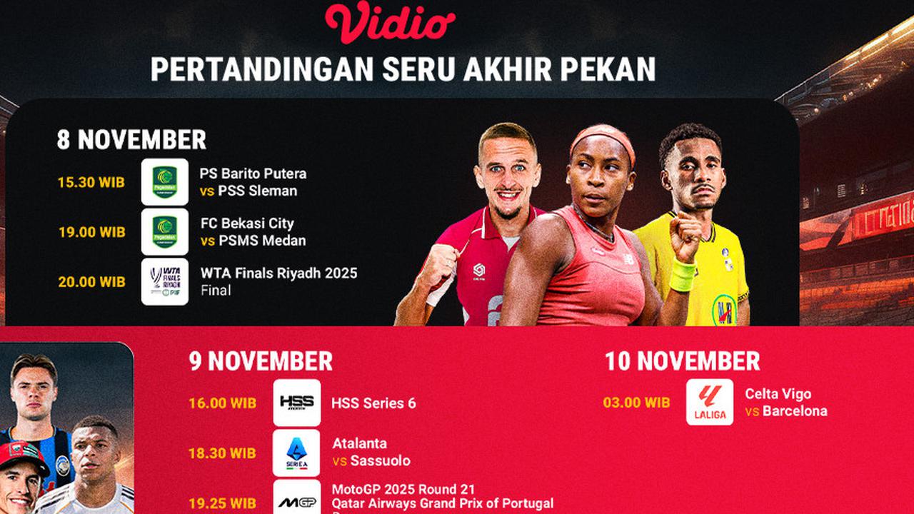 Lengkap! Jadwal Tontonan Olahraga Akhir Pekan Eksklusif di Vidio