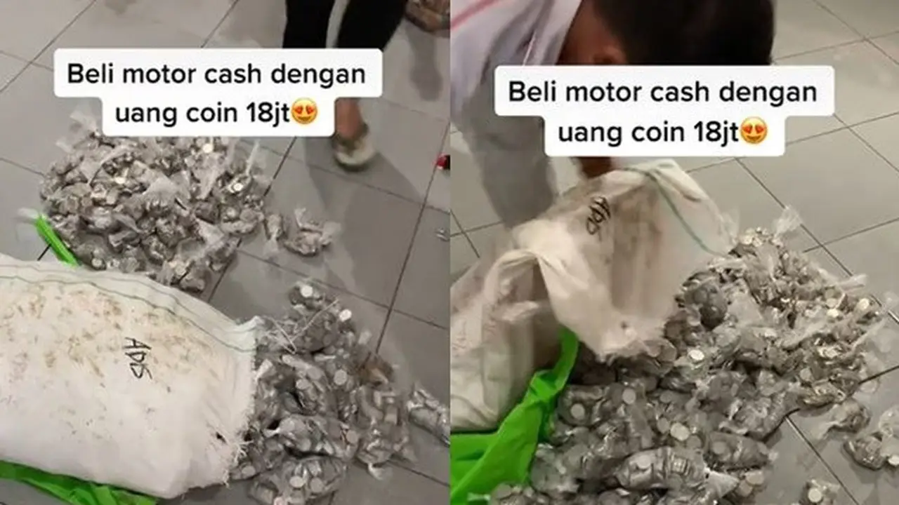 Viral Pria Beli Motor Pakai Uang Koin Sekarung, Totalnya Rp 18 Juta