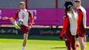 Pertemuan terakhir antara Bayern Munchen dan Inter Milan tersaji pada 2022 lalu. Ketika itu, Bayern tampil superior. Die Roten dua kali menang dengan skor 2-0 atas Inter, baik pada laga kandang maupun tandang. (Alexandra BEIER/AFP)