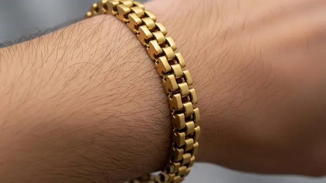 Gelang Rantai Kotak Finishing Matte