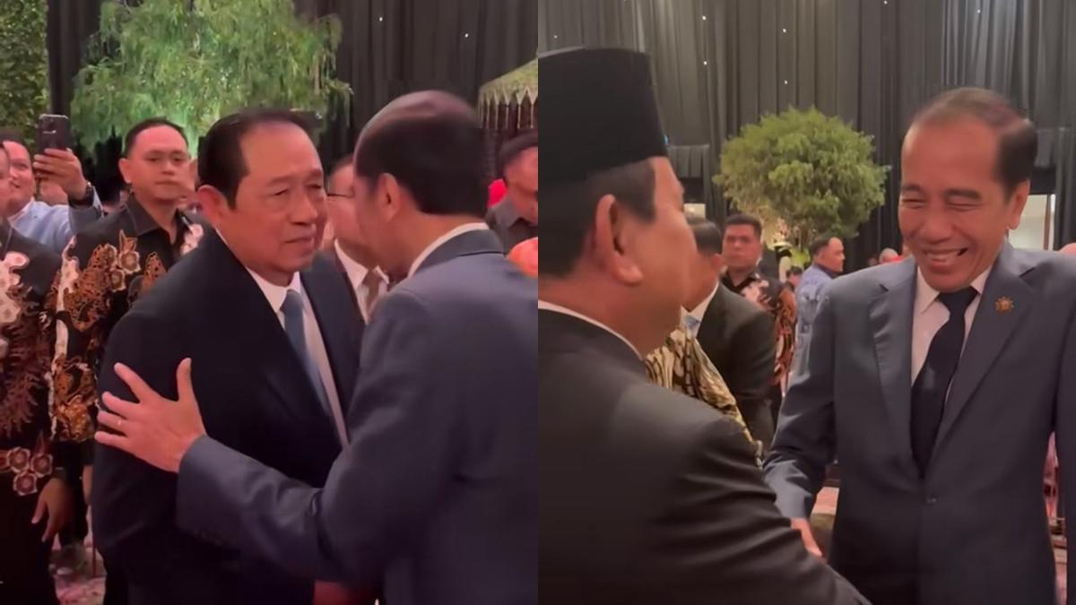 Potret Kompak Presiden Prabowo, Jokowi dan SBY Saat di Nikahan Rasyid Rajasa