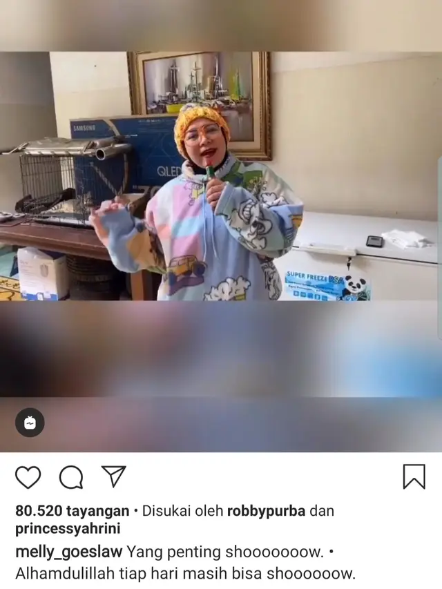 Unggahan Melly Goeslaw. (Foto: Instagram @melly_goeslaw)
