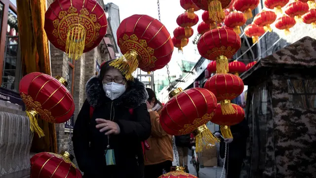 FOTO: Beijing Bersiap Menyambut Jelang Tahun Baru Imlek