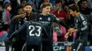 Kemenangan ini juga berhasil memutus catatan buruk Real Madrid setelah mengalami dua kali kekalahan beruntun di Liga Spanyol ketika melawan Osasuna dan Getafe. (AP Photo/Lalo R. Villar)