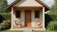 8 Inspirasi Rumah 8x10 dengan Teras Sederhana, Cocok untuk Keluarga Muda