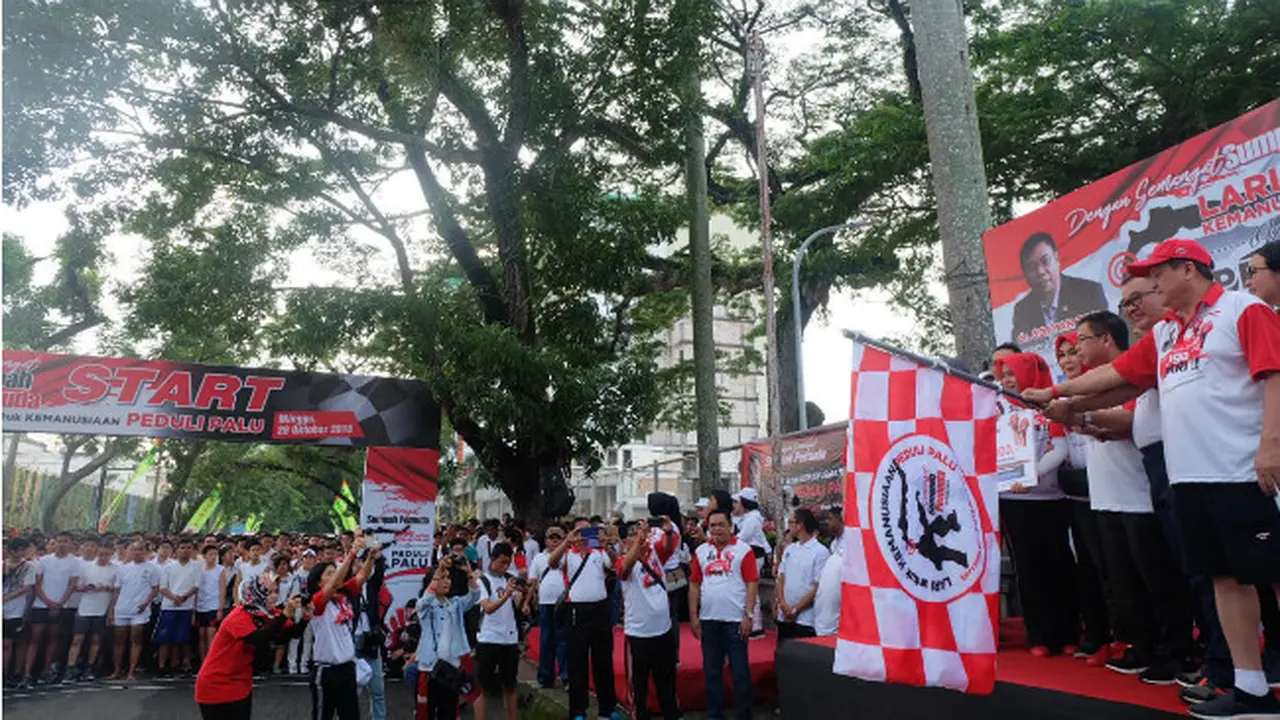 Momentum Sumpah Pemuda, Ribuan Pelajar di Medan Lari untuk Palu