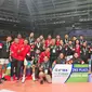 Timnas Voli Putra Indonesia meraih posisi runner-up pada SEA V League 2024. Pada laga terakhir putran pertama, Indonesia menang 3-2 (21-25, 25-21, 19-25, 25-22, dan 15-12) atas Vietnam di&nbsp;Ninoy Aquino Stadium, Manila, Filipina, Minggu (18/8/2024) siang WIB. (dok. PBVSI)