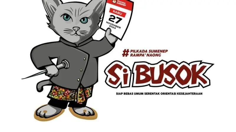 Komisi Pemilihan Umum (KPU) Kabupaten Sumenep, Jawa Timur, menetapkan kucing busok, satwa ebdemik dari Pulau Raas, sebagai maskot Pemilihan Kepala Daerah (Pilkada) 2024.