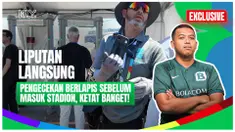 POV jurnalis sebelum masuk Stadion MetLife, New Jersey, Amerika Serikat, saat meliput Piala Dunia 2026 pada Minggu (14/6/2026) dini hari WIB. Pemeriksaan keamanan dilakukan secara berlapis untuk memastikan keselamatan seluruh pihak di area stadion.