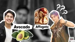Taeyong tertarik dengan affogato. Tapi Jerome malah salah sangka. "Kamu suka avocado? Itu jus favorit aku. Alpukat," kata dia. Padahal, maksud Taeyong adalah affogato perpaduan kopi dan es krim (gelato), bukan alpukat. (Foto: YouTube/ NihongoMantappu)