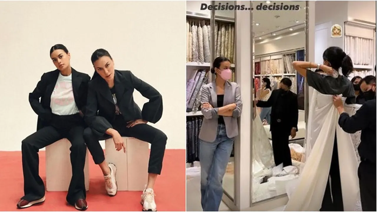 6 Potret Sophia Latjuba Temani Eva Celia Pilih Kain untuk Gaun Pengantin