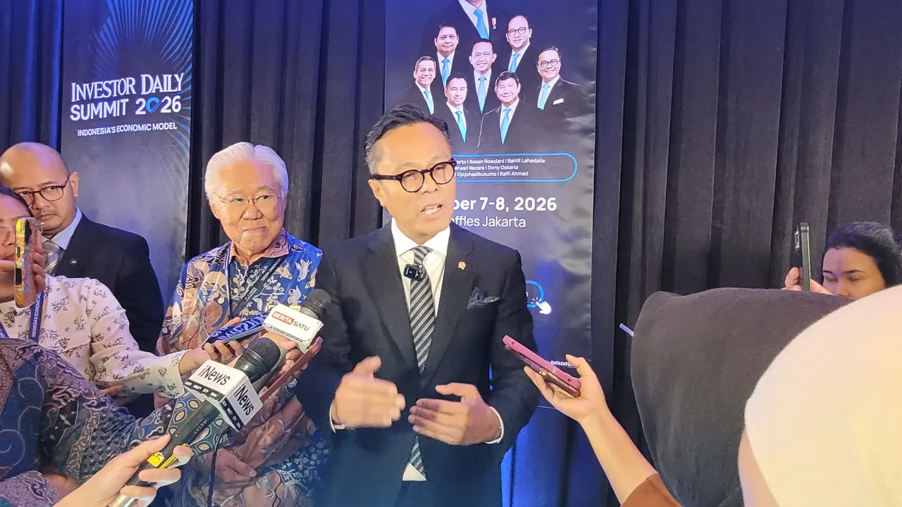 Kepala Badan Pengaturan BUMN Dony Oskaria di sela-sela Investor di Jakarta, Kamis (8/10/2026).