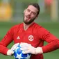 Penjaga gawang Manchester United asal Spanyol, David de Gea. (AFP/Lindsey Parnaby)