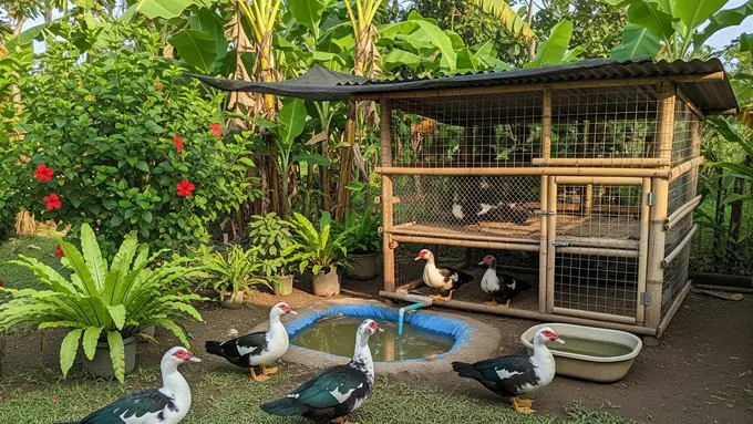 Cara Ternak Entok Semi Umbaran di Pekarangan Rumah