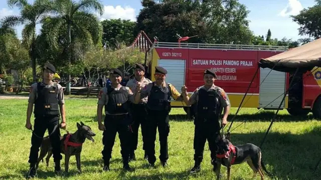 Unit K9 Sat Samapta Polres Kebumen, Jawa Tengah. (Foto: Liputan6.com/Polres Kebumen/Muhamad Ridlo)