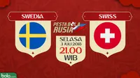 Jadwal Pertandingan Swedia Vs Swiss di 16 Besar Piala Dunia 2018