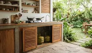 Desain Rumah dengan Tempat Penyimpanan Tabung Gas yang Memiliki Ventilasi Aman (AI Generated)