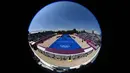 Lapangan Panahan Taman Yumenoshima merupakan venue yang dibangun di area taman situs Pulau Impian, Jepang. Pada Olimpiade 2020, fasilitas ini akan digunakan untuk cabang olah raga panahan. (Foto: AFP/Adek Berry)