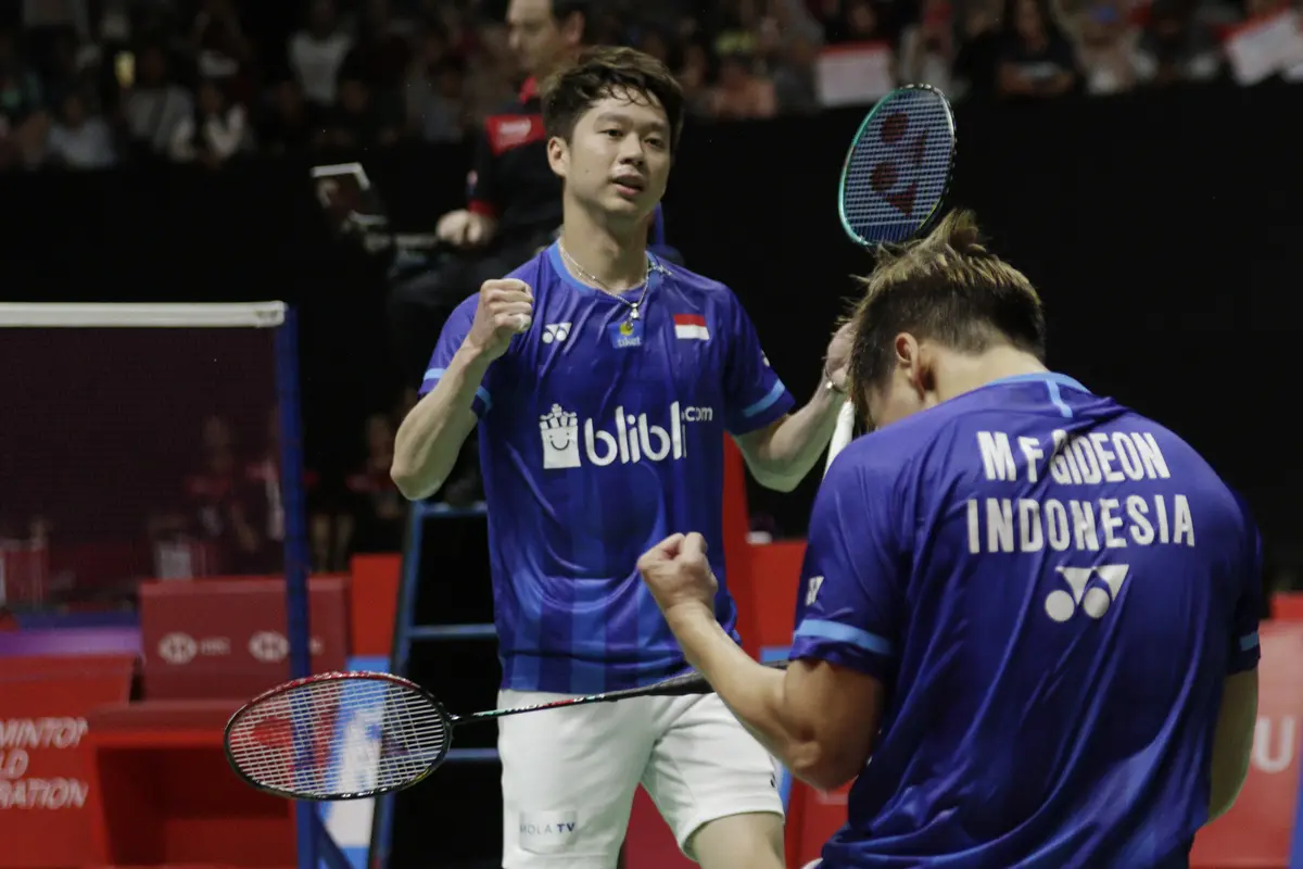 Ganda putra Indonesia, Kevin Sanjaya Sukamuljo/Marcus Fernaldi Gideon.