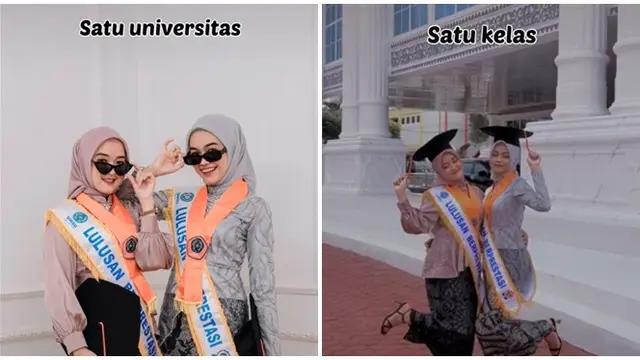 Kompak Sejak Awal Perkuliahan, Dua Sahabat Ini Disebut Mirip Bak Saudara