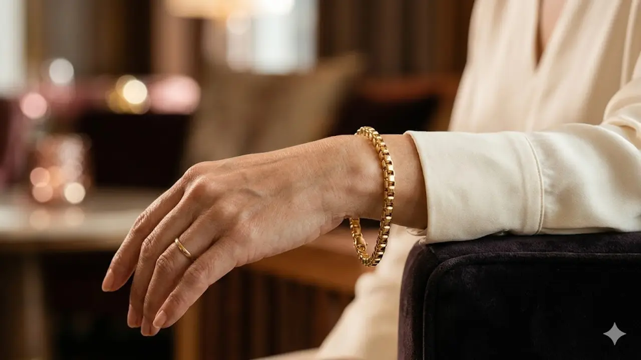 Model Gelang Emas Rantai untuk Usia 50 Tahun ke Atas