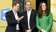 Pangeran Harry, William, dan Kate Middleton. (AFP)