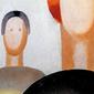 Dalam foto handout  yang dirilis oleh The Art Newspaper Russia pada hari Kamis, 10 Februari 2022, sebuah fragmen lukisan "Three Figures" karya Anna Leporskaya setelah aksi vandalisme terjadi pada 7 Desember 2021 di The Yeltsin Center di Yekaterinburg, Rusia. (The Art Newspaper Russia via AP)
