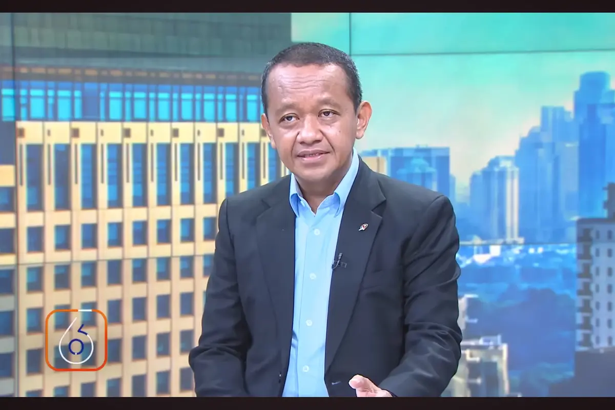 Menteri Energi dan Sumber Daya Mineral (ESDM) Bahlil Lahadalia dalam acara Liputan6 Talks.